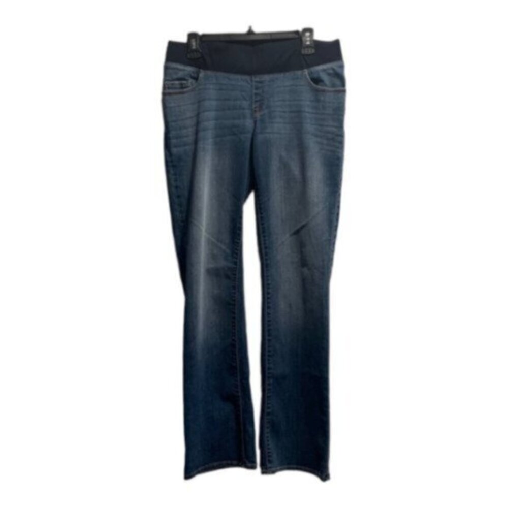 Maternity Women's Liz Lange Boot-Cut Denim Blue Jeans Size 8 EUC #0515